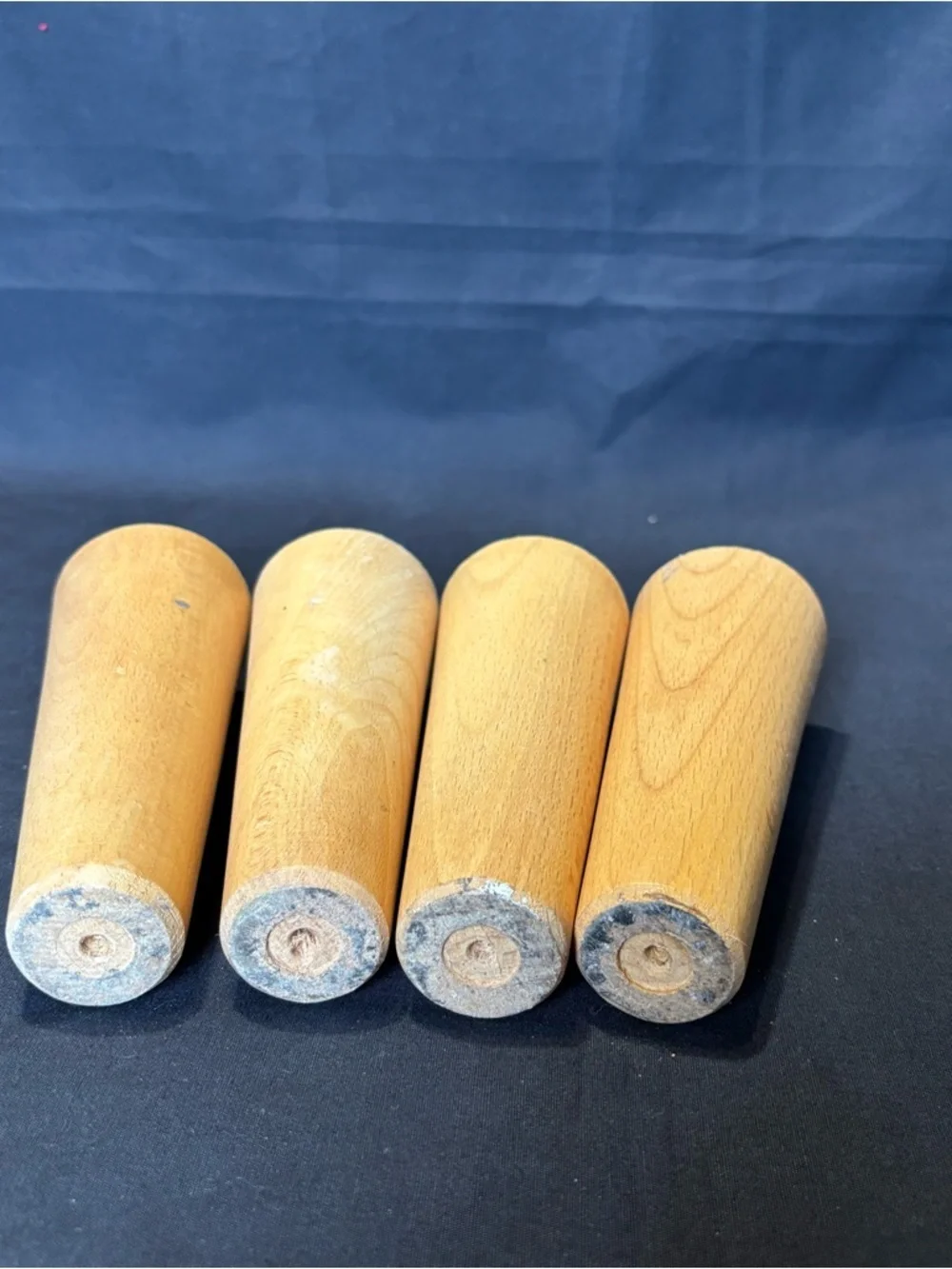 Unbranded 5.5” Natural Wood Tapered Sofa Legs Risers - Set of 4